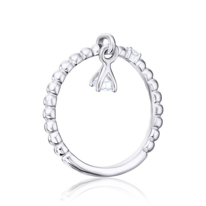 Серебряное кольцо с фианитами. Артикул ML13511A-R/12/1