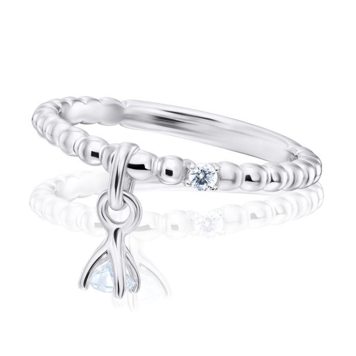 Серебряное кольцо с фианитами. Артикул ML13511A-R/12/1