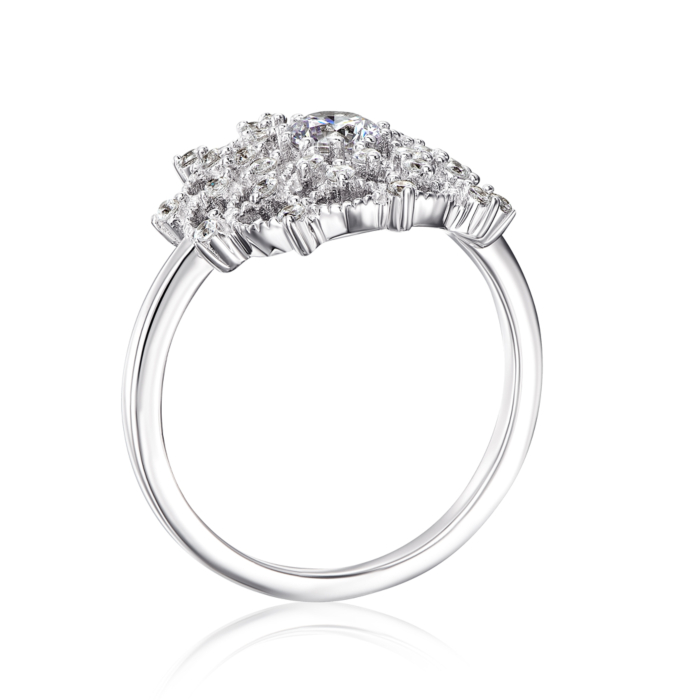 Серебряное кольцо с фианитами Артикул ML13574A-R/12/1
