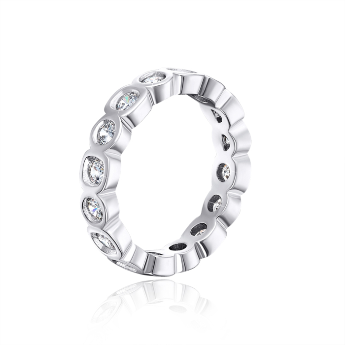 Серебряное кольцо с фианитами. Артикул ML13843A-R/12/1