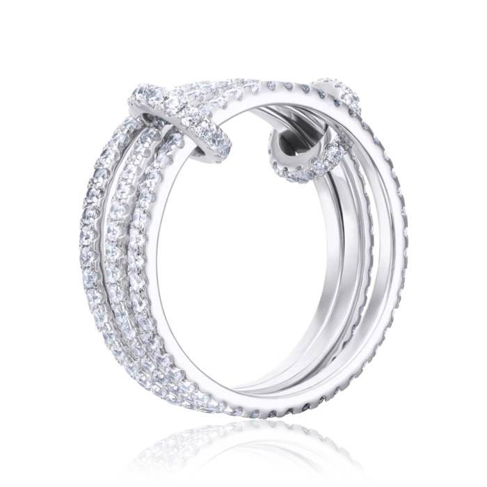Срібна каблучка з фіанітами. Артикул OL02585A-R/12/1