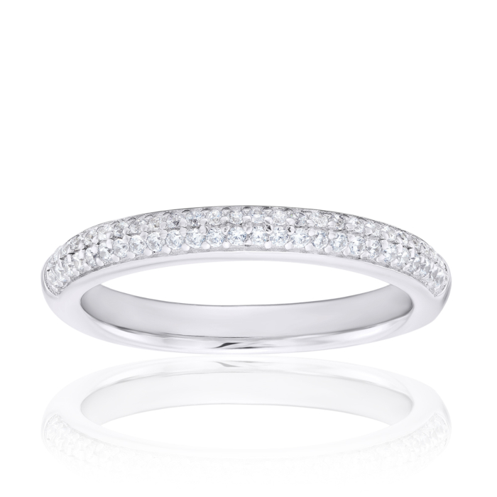 Серебряное кольцо с фианитами. Артикул OL02906A-R/12/1