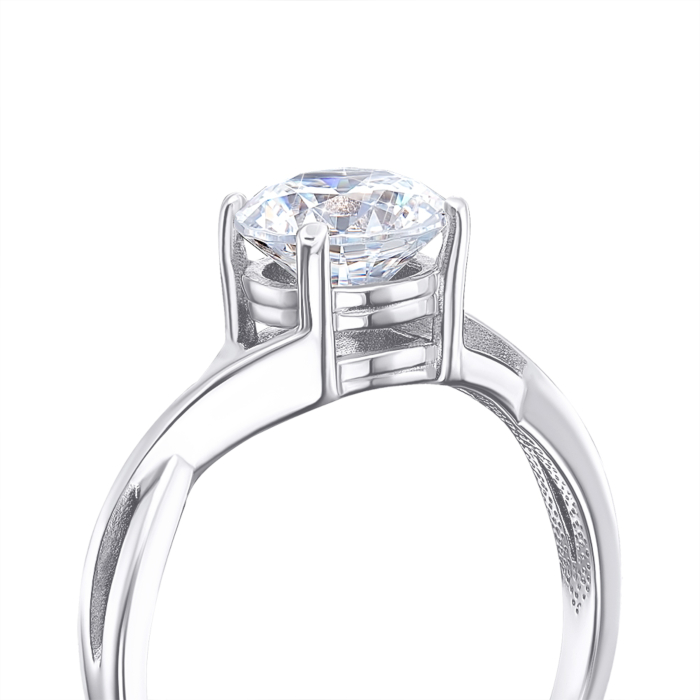 Серебряное кольцо с фианитами S. Артикул 00877/12/1/280