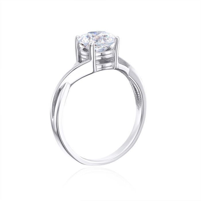 Серебряное кольцо с фианитами S. Артикул 00877/12/1/280