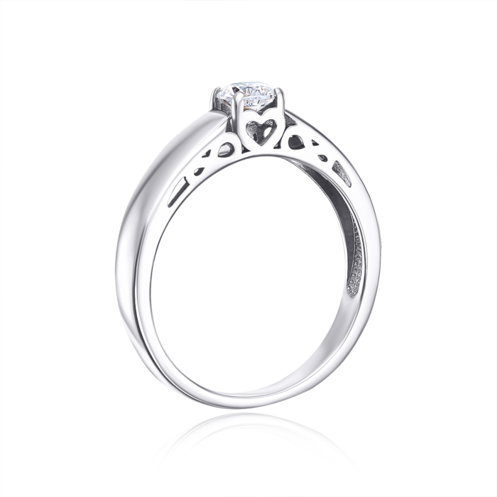 Серебряное кольцо с фианитами S. Артикул 00885/12/1/206