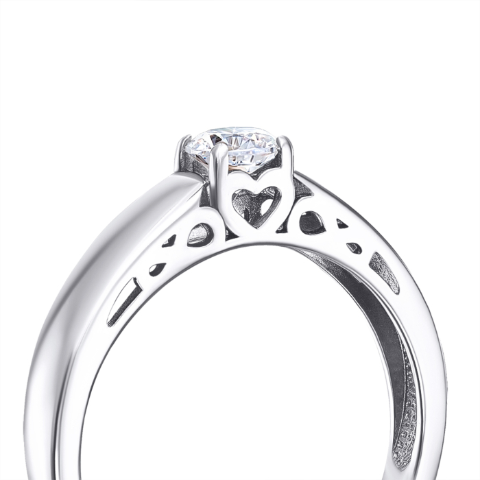 Серебряное кольцо с фианитами S. Артикул 00885/12/1/206