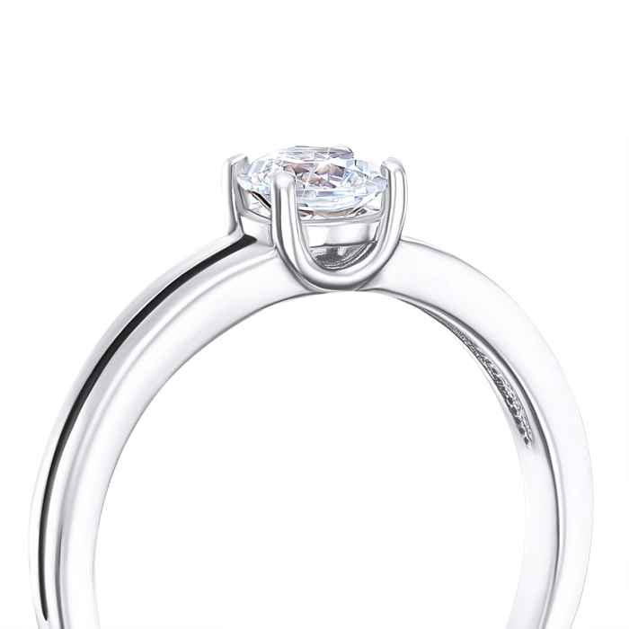 Серебряное кольцо с фианитами S. Артикул 00915/12/1/2029