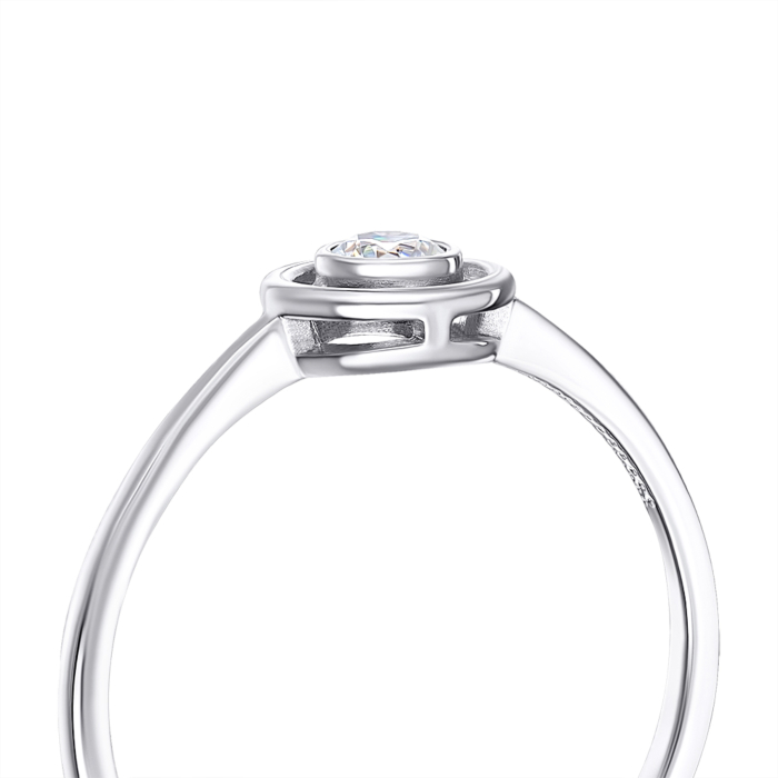 Срібна каблучка з фіанітами S. Артикул 00922/12/1/31