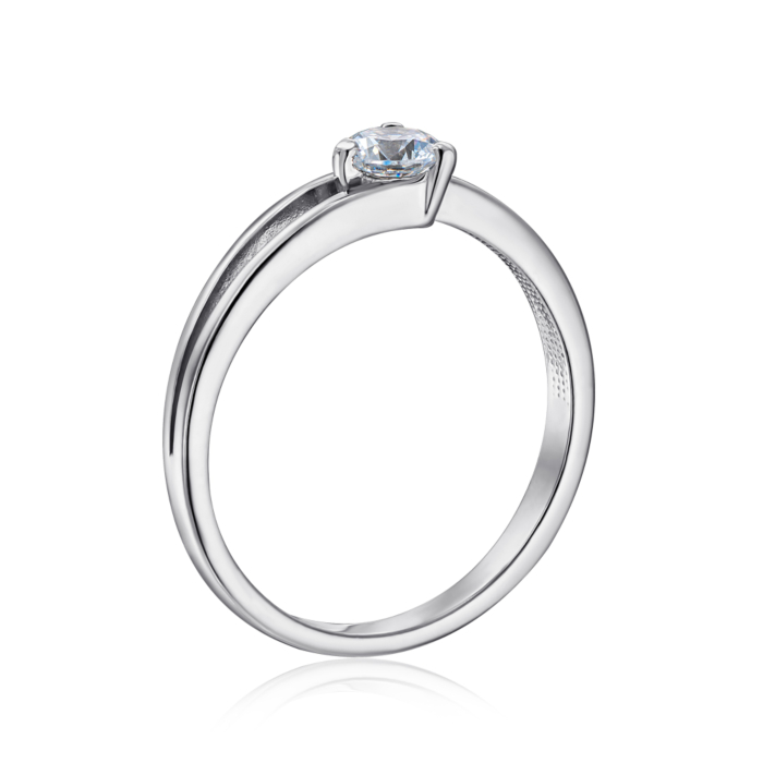 Срібна каблучка з фіанітом S Tesori. Артикул 00876/12/1/4027