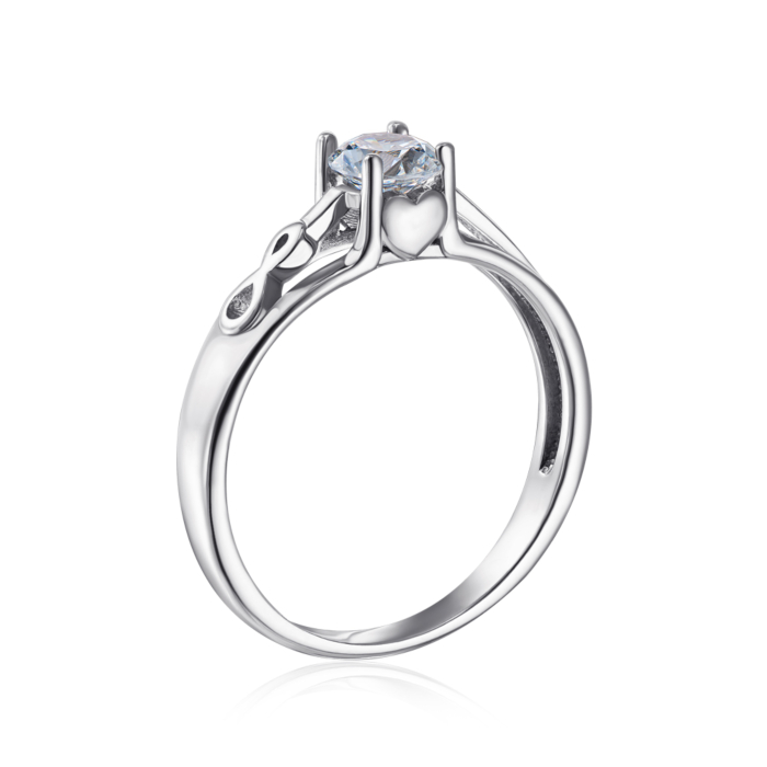 Серебряное кольцо с фианитом S Tesori. Артикул 00887/12/1/4024