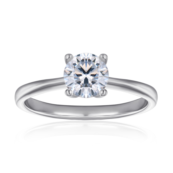 Серебряное кольцо с фианитом Tesori Zirconia. Артикул 00872/12/1/4026