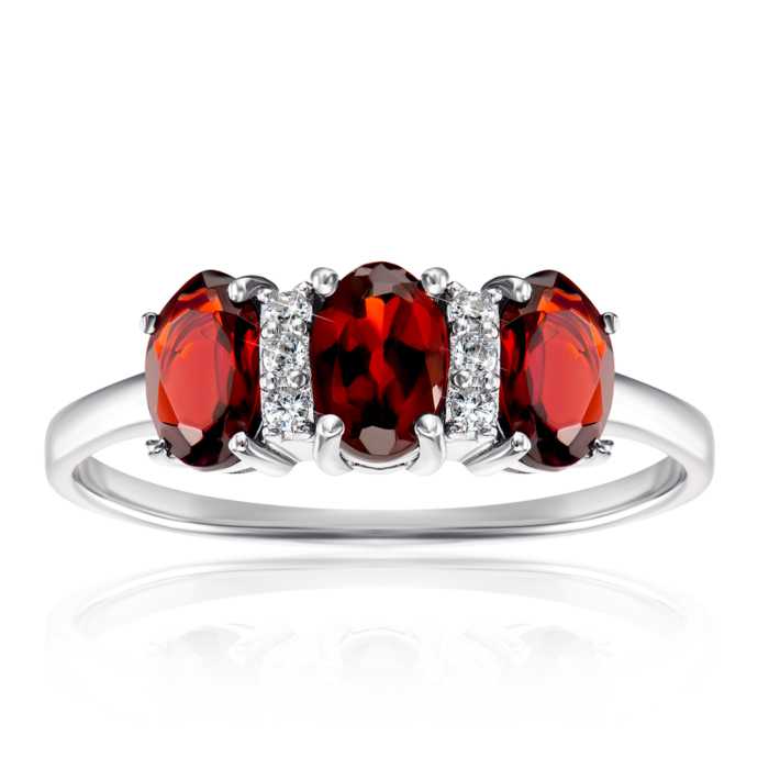 Срібна каблучка з гранатом. Артикул GRE2225-R/12/5027