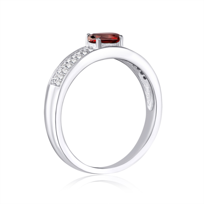 Срібна каблучка з гранатом. Артикул NA-435-R/12/5027
