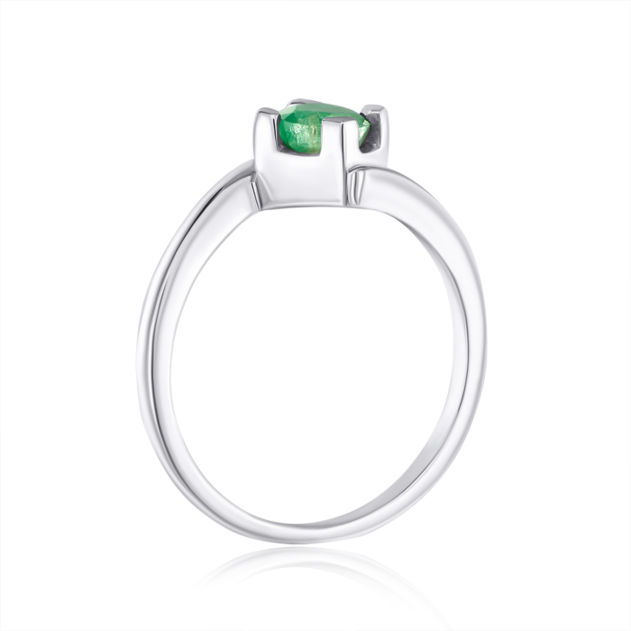Срібна каблучка зі смарагдом. Артикул GREP2388-R/12/8070
