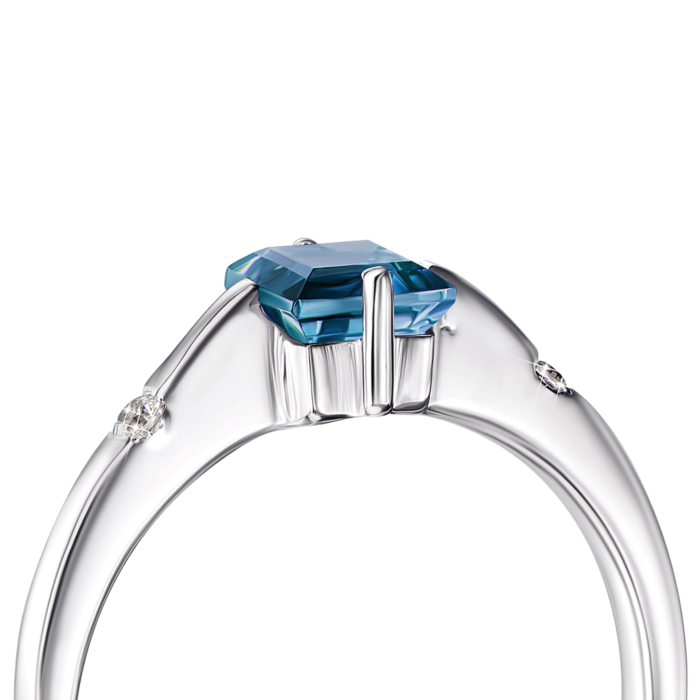 Срібна каблучка з London топазом. Артикул GRE2036-R/12/5529