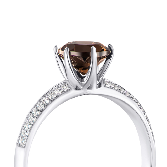 Серебряное кольцо с раухтопазом. Артикул NA-382-R/12/5510