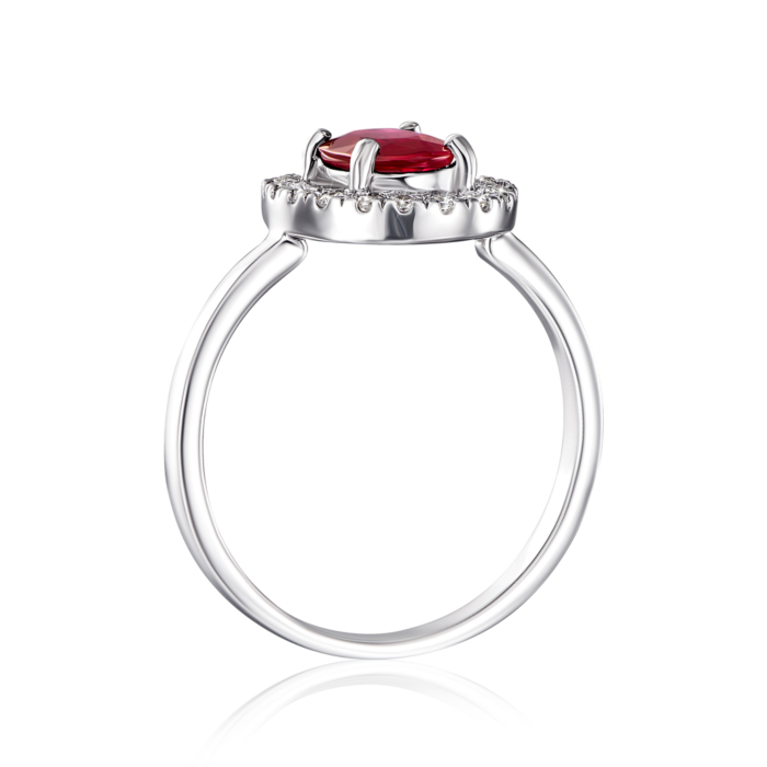 Серебряное кольцо с рубином. Артикул GRE2215-R/12/9261