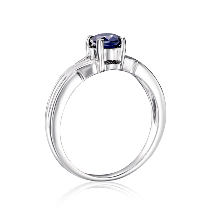 Срібна каблучка з сапфіром. Артикул GRE0864-R/12/8208
