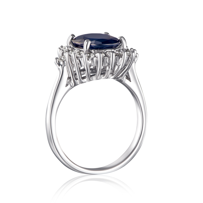 Серебряное кольцо с сапфиром. Артикул GRE1548-R/12/9551