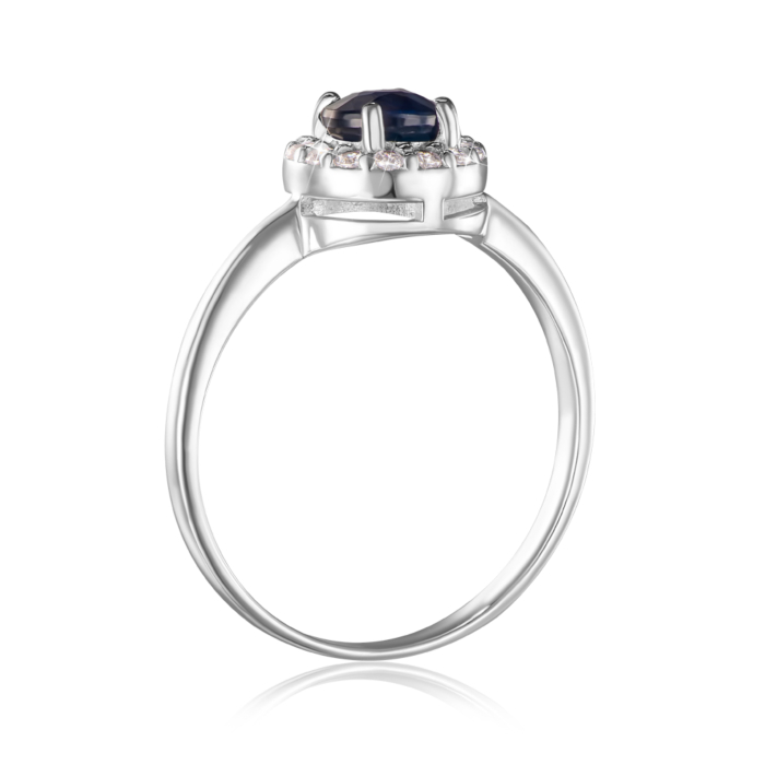 Серебряное кольцо с сапфиром. Артикул R55-R/12/8380