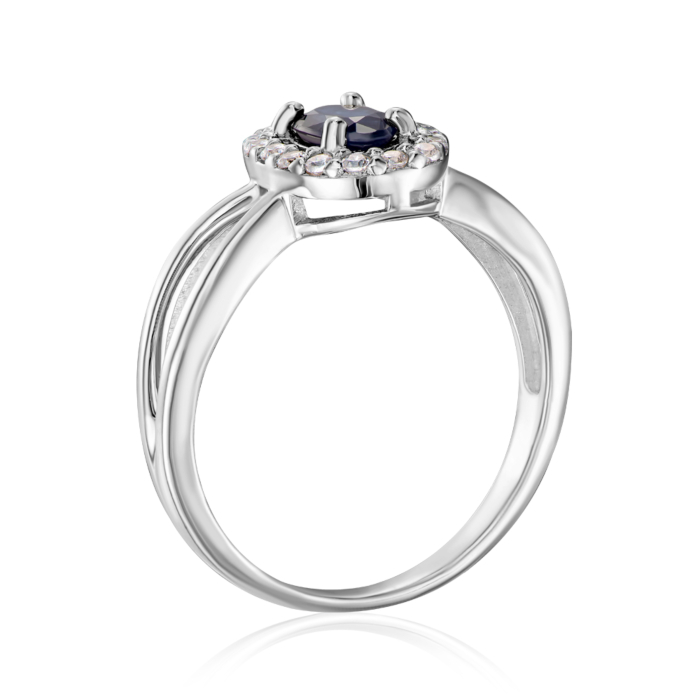 Серебряное кольцо с сапфиром. Артикул R66-R/12/8765
