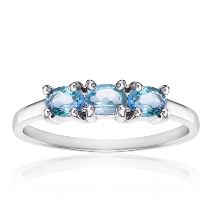 Серебряное кольцо с топазом sky. Артикул GRE1470-R/12/7145