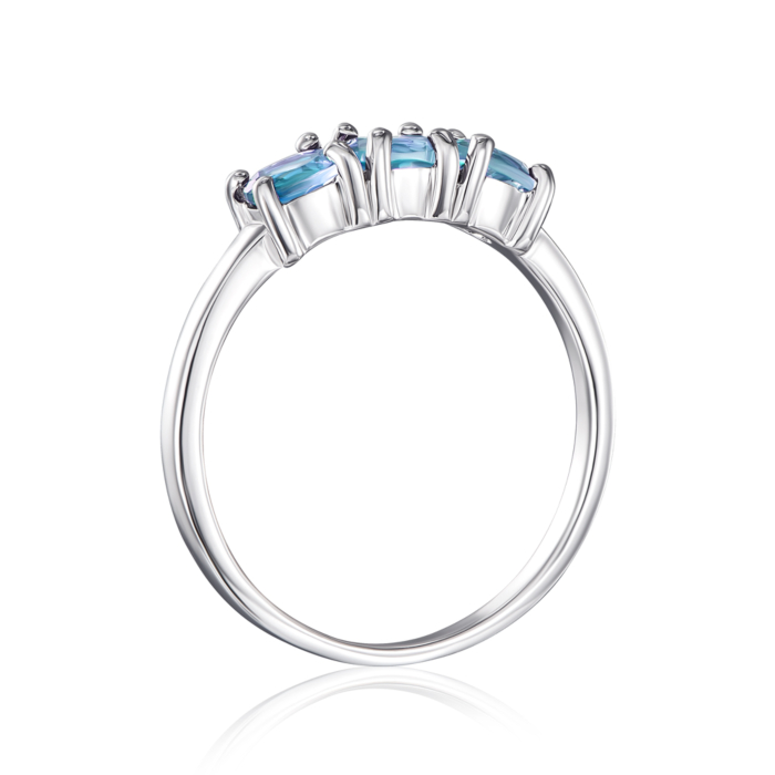 Серебряное кольцо с топазом sky. Артикул GRE1470-R/12/7145