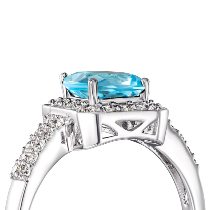 Серебряное кольцо с топазом sky. Артикул GRE1690-R/12/7160