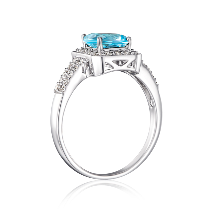 Серебряное кольцо с топазом sky. Артикул GRE1690-R/12/7160