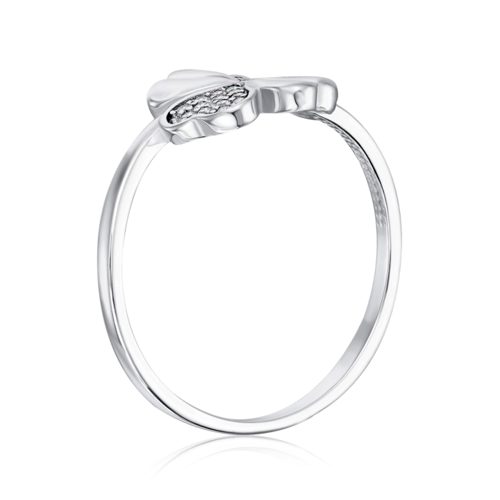 Серебряное кольцо «Цветок» с фианитами. Артикул 001132/12/1/1