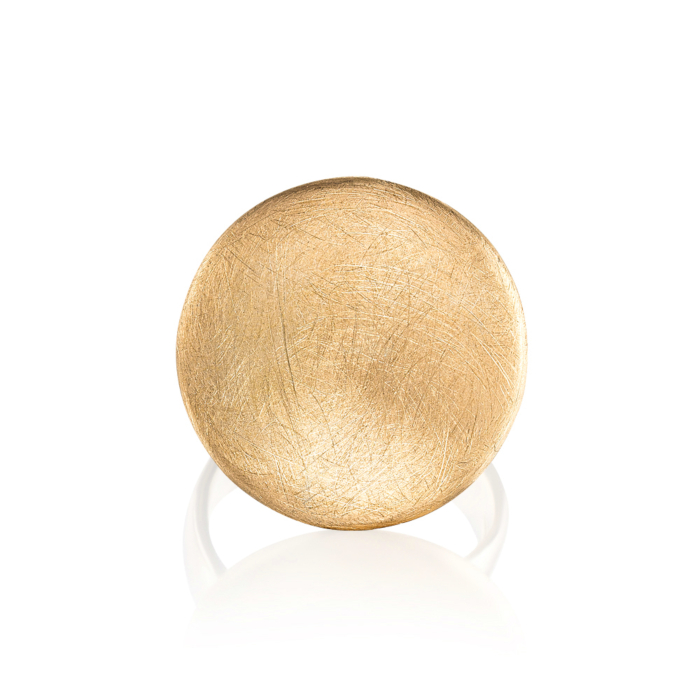 Срібна позолочена каблучка. Артикул 5AG0027B-1-R/20