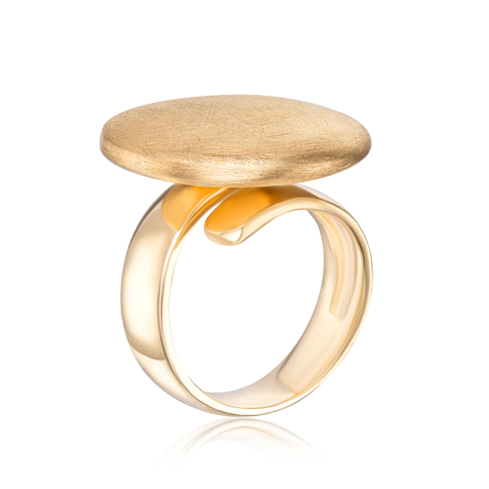 Срібна позолочена каблучка. Артикул 5AG0027B-1-R/20