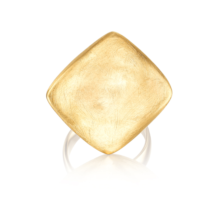 Серебряное позолоченное кольцо без вставки Артикул 5AG0047G-R/20