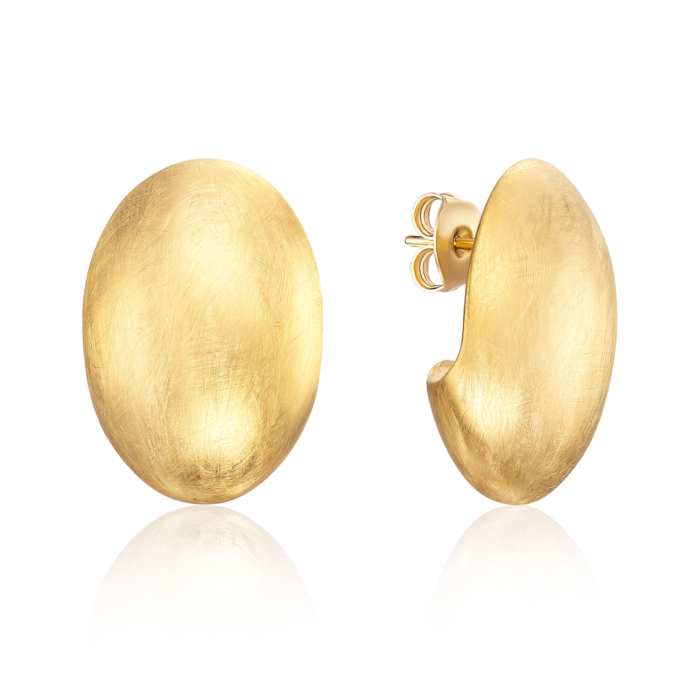 Срібні позолочені пусети без вставки. Артикул 1AG0003G-E/20