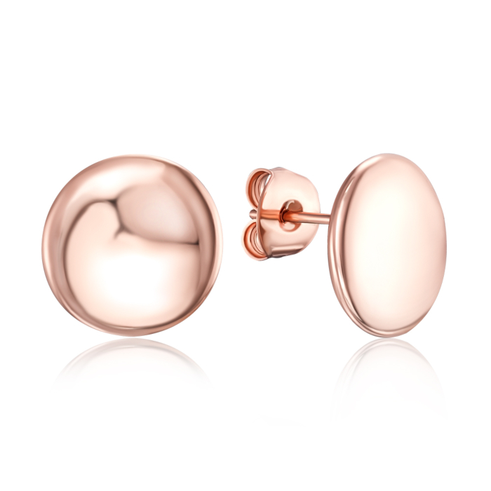 Серебряные позолоченные пуссеты без вставки. Артикул 1AG1434G-E/17