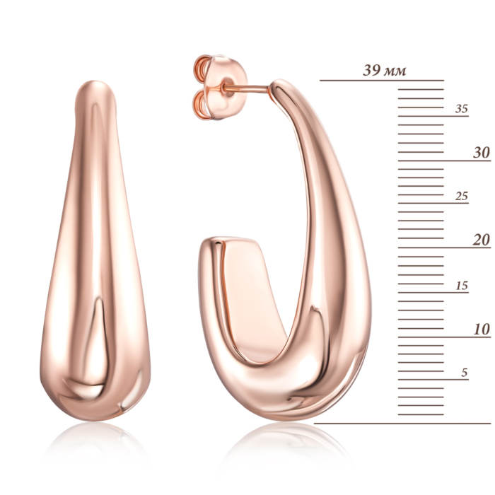 Серебряные позолоченные серьги. Артикул 1AG1435G-E/17