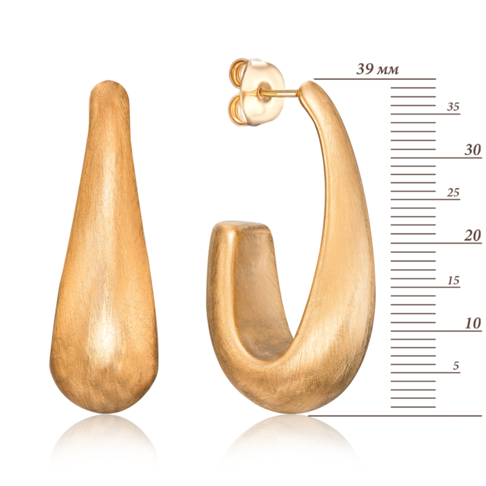 Серебряные позолоченные серьги. Артикул 1AG1435G-E/20