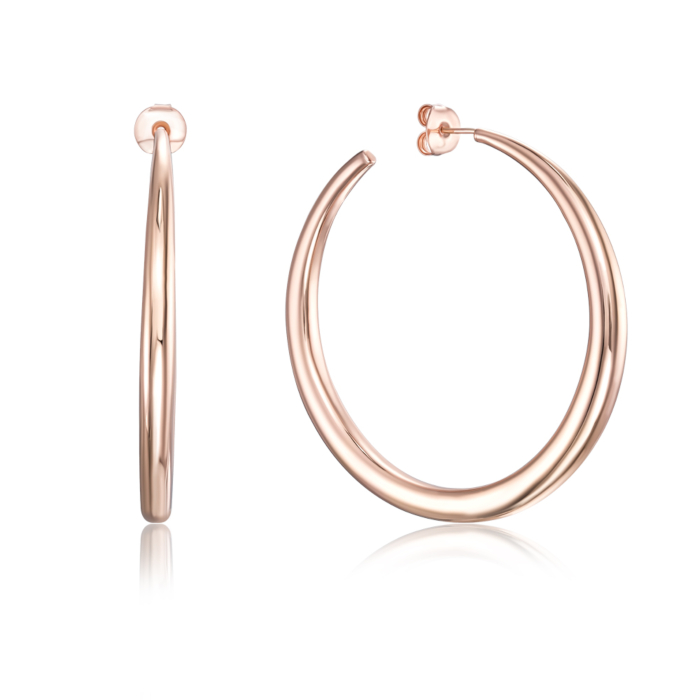 Срібні позолочені сережки-конго. Артикул 1AG1432R-E/17