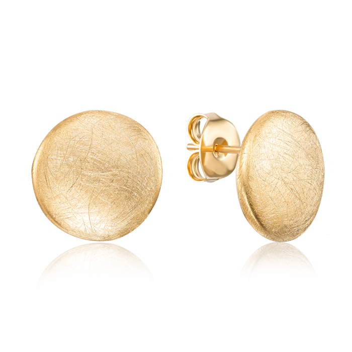 Срібні позолочені сережки-пусети. Артикул 5AG0027B-1-E/20