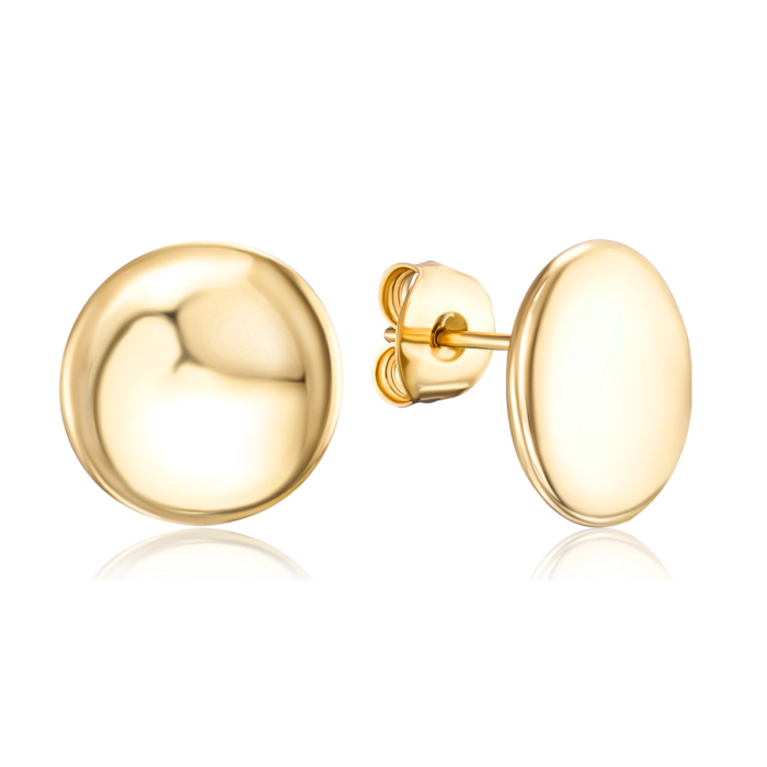 Срібні позолочені сережки-пусети. Артикул 5AG0027B-E/20