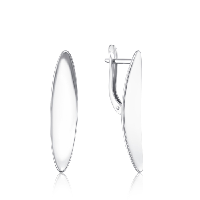 Серебряные серьги без вставки. Артикул 40548/12/1