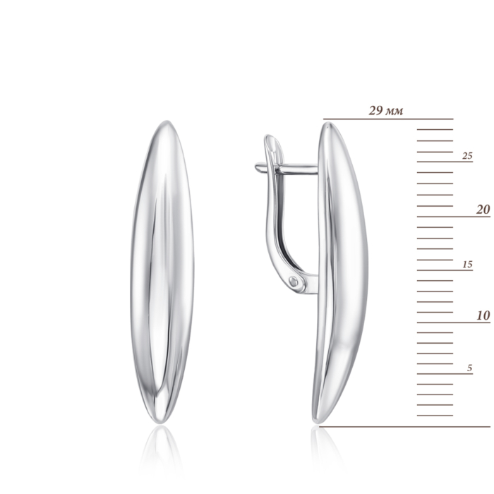 Срібні сережки без вставки. Артикул 40550/12/1