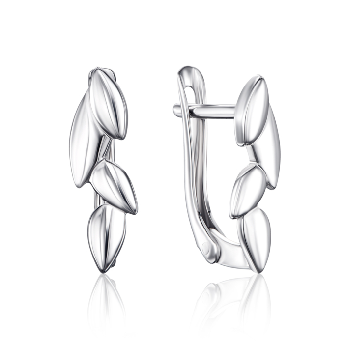 Срібні сережки без вставки. Артикул 40678/12/1