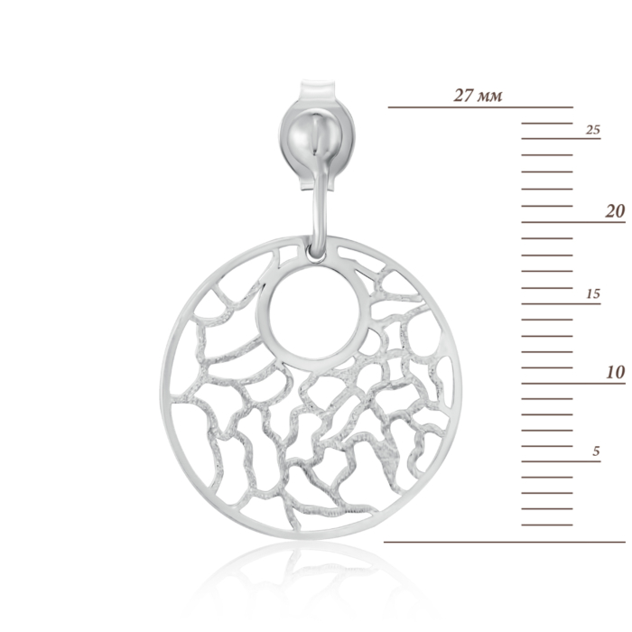 Серебряные серьги без вставки. Артикул PR0233_OR1704-E/12