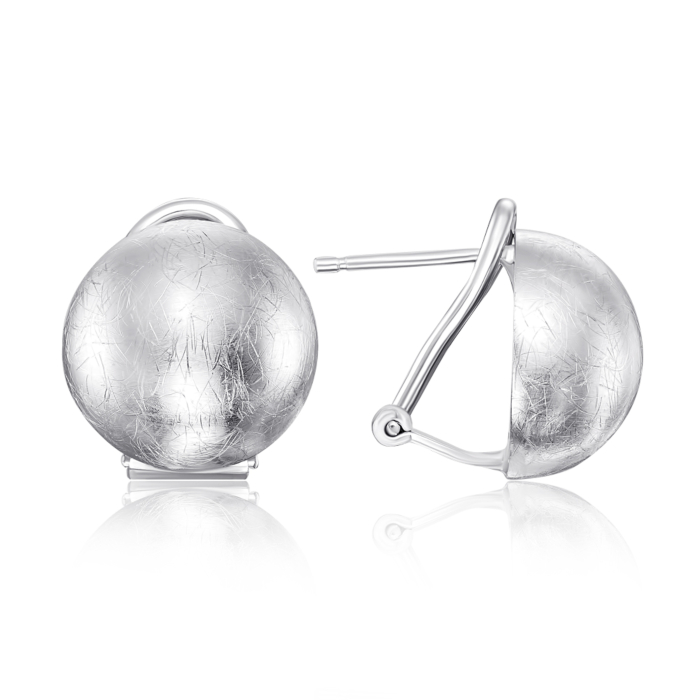 Срібні сережки без вставки. Артикул S-OR-03-050G/A/R-1-E/12