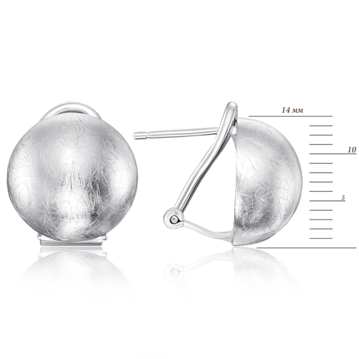 Срібні сережки без вставки. Артикул S-OR-03-050G/A/R-1-E/12