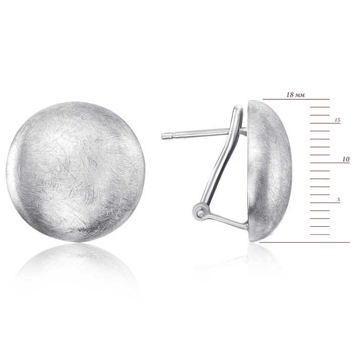 Срібні сережки без вставки. Артикул S-OR-03-063B/A/R-1-E/12