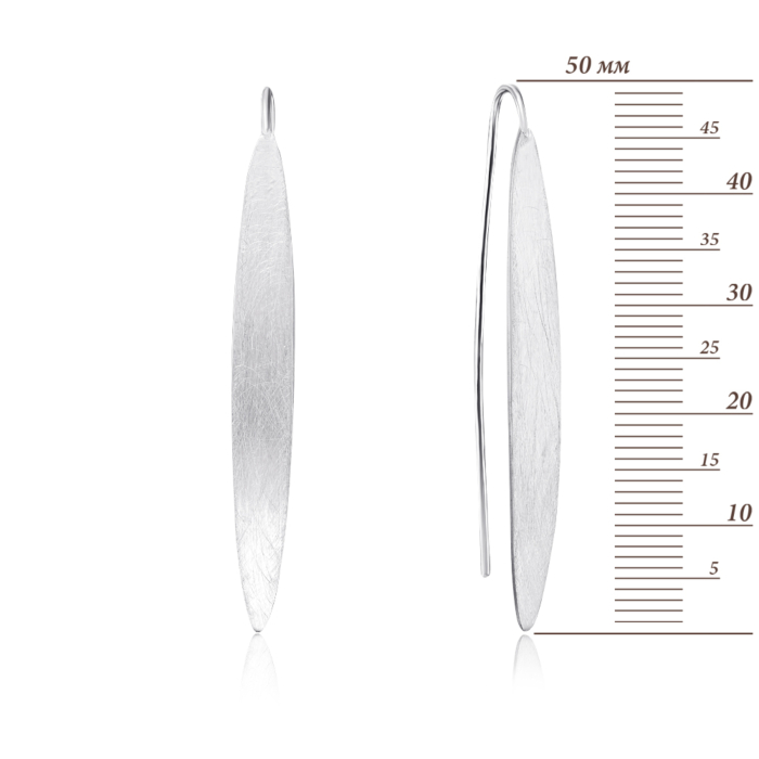 Срібні сережки-протяжки без вставки. Артикул S-OR-07-061B/G/R-E/12