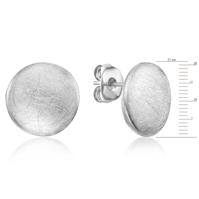 Серебряные серьги-пуссеты. Артикул 5AG0027B-1-E/12