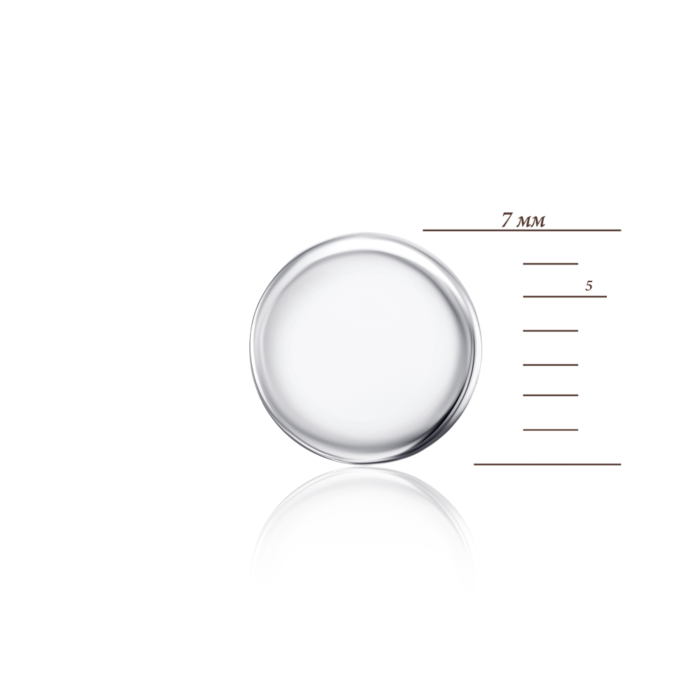 Серебряные серьги-пуссеты без вставки. Артикул 40486/12/1